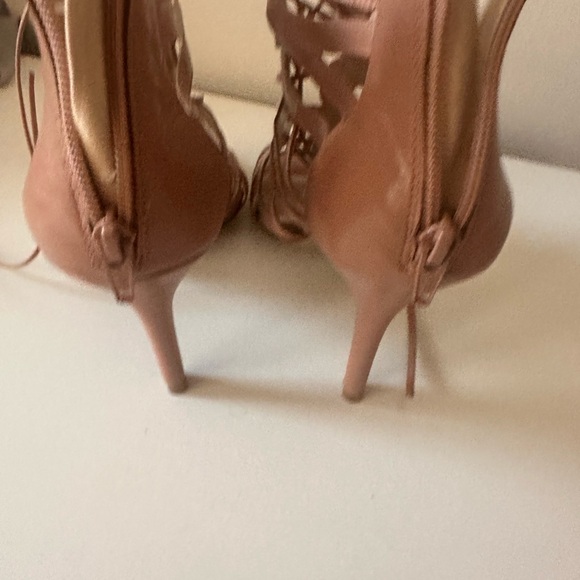 Nine West Elegant Tan Strappy Heels - Picture 4 of 12
